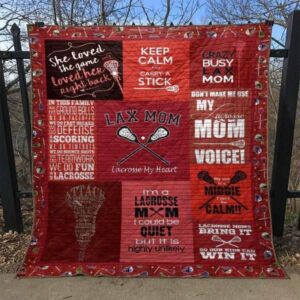Proud Lax Mom Quilt Blanket Yhn2  Quilt